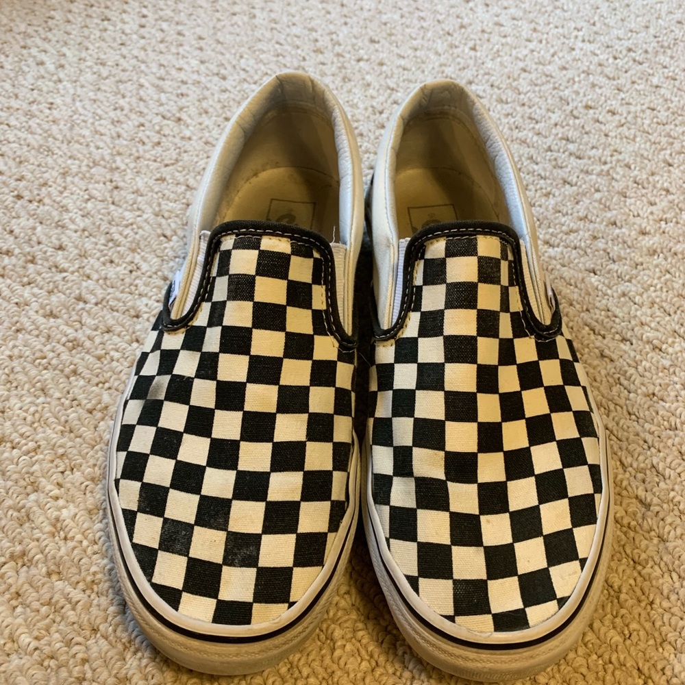 Checkers Vans Slip ons
